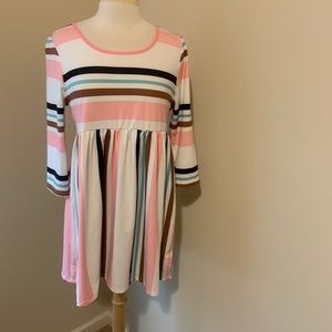 New pink stripe dress